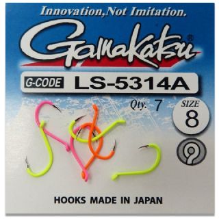 Gamakatsu LS 5314A Multi Coloured Drop Shot Hooks - 
